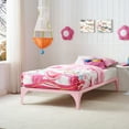 thumbnail image 5 of Platform Bed Frame, Twin Size, Pink, Metal, Bedroom, Modern Contemporary HB35082, 5 of 5
