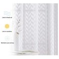 thumbnail image 3 of Herringbone Thick Semi Sheer Premium Rod Pocket Window Curtain Panels for Bedroom & Living Room - Set of 2 (54" W x 84" L, White), 3 of 7