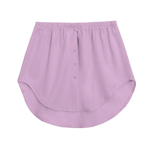 Shirts Hem For Women Solid Color Button Fashion Skirt Overlay Bottom Shirts Beach Outfits