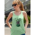 thumbnail image 2 of A Tropical Artichoke Racerback Tank Women -Fab Funky Designs, Female Large, 2 of 4