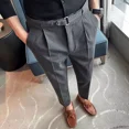 thumbnail image 3 of Pantalones de negocios para hombres Trabajo Social Sastrería Negro Trajes de Hombre Pantalones Oficina Elegante Formal Alta Calidad Chino Homme Spandex, 3 of 5