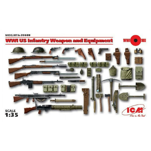 1/35 WWI US Infantry Weapons & Equipment