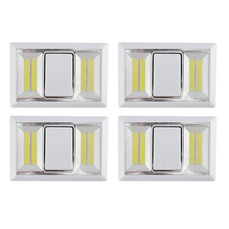 

4pcs Battery Mode Wall Light Magnetical Wardrobe Lamp Practical Lighting Tool for Home Daily Use without Battery (White Light)