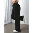 thumbnail image 6 of Womens Cargo Sweatpants Baggy Fleece High Waisted Joggers Sweat Pants Athletic Pants Black S, 6 of 8