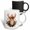 Multicolor, variant on 3drose, Cute Mystical Woodland Creature Illustration, 11oz Two-tone Black Mug