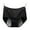Black, variant on Huanledash Women Panties Lace Patchwork Plus Size Seamless Leak Proof Menstrual Period Briefs for Daily Wear
