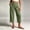 Army Green, variant on Women's Straight Leg Pants Baeitkot Women's Fashion Imitation Elastic Waist Casual Pocket Straight Leg Cropped Pants Blue M