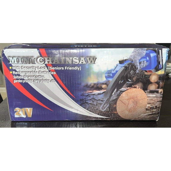 Tietoc Mini Chainsaw 6 Inch Cordless with 2 Pcs 21V Batteries 2024 Upgrade