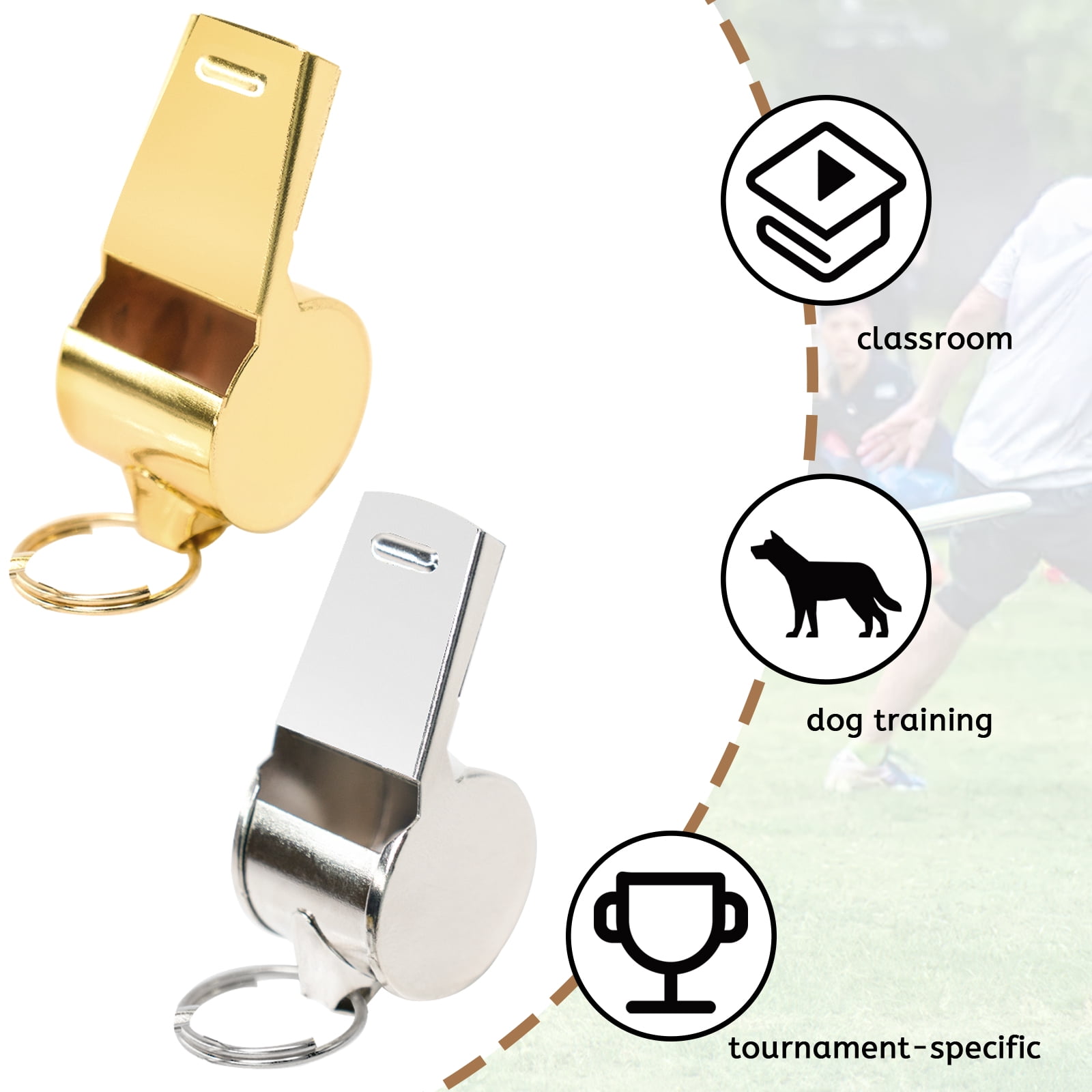 8 Pack Whistles, Stainless Steel Coach Whistles for Adults, Loud Whistle, Sports Whistle with Lanyard, Metal Whistle Emergency for Polices Adults Teachers Students Outdoor Sports