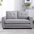 thumbnail image 2 of {Video Provided} Upgraded Loveseat Sleeper Sofa Bed, Futon Sofa Bed with 2 Side Pocket, 3-in-1 Upholstery Floor Gaming Sofa Bed, Convertible Pull Out Couch Bed for Living Room,Light Gray, 2 of 9