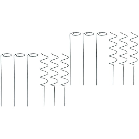 LOLIPPYY Lolippyy Plated Silver Metal Single Stem Support Stake for Garden Accessories 2Sets