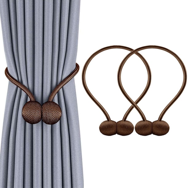 Abrazaderas para cortinas de ventana Clips VS Fuerte banda de corbata magnética Oficina en el hogar Cortinas decorativas Tejido Retenciones Titulares Estilo europeo 1 par Xemadio CDWJ222-4