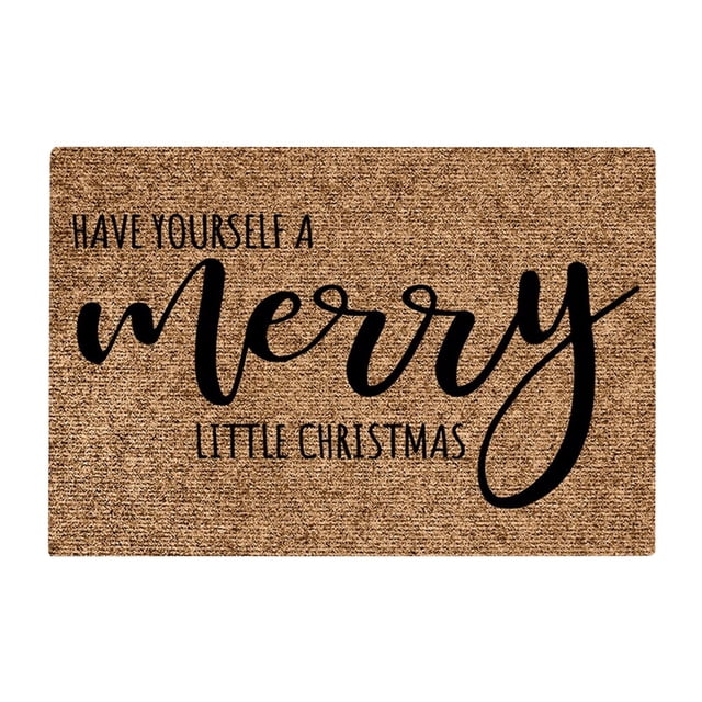 TIELUTT Christmas Doormat Front Door Decoration Christmas Decoration Ladder Throw Blanket Soft Small Rug Nautical Throw Blanket Large Knit Throw Blankets Decorative Throws for Couch