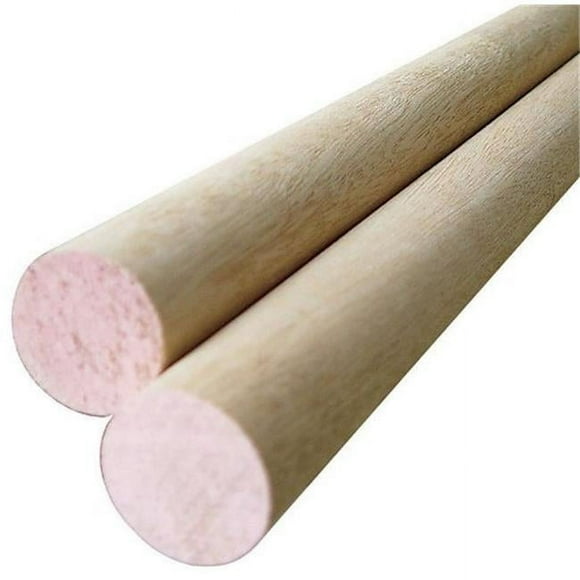 Alexandria Moulding 02521-R0036C1 1,5 x 36 Po Peuplier Forêt Thunderbird Goujons Bois Dur Rose - Pack de 2