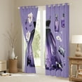 thumbnail image 2 of Manfei Dreamy Princess Dress Black Out Curtains for Girls, Flower Floral Curtains Pack of 2 (42x63 Each), Modern Fashion Bedroom Curtains, Curtains Blackout Home Decor, 2 of 6