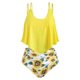 thumbnail image 1 of Conjunto Tankini de superposición de contraste de girasol talla grande Rosegal Tankinis, 1 of 5