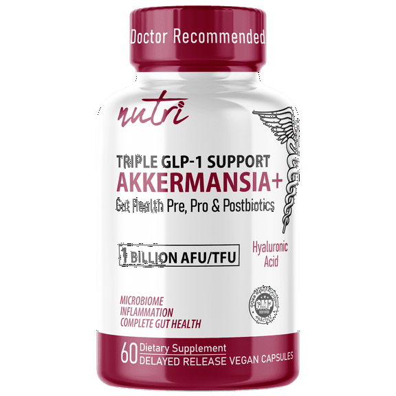 Nutri Akkermansia 1 Billion AFU/TFU  GLP-1 Support  60 Capsules