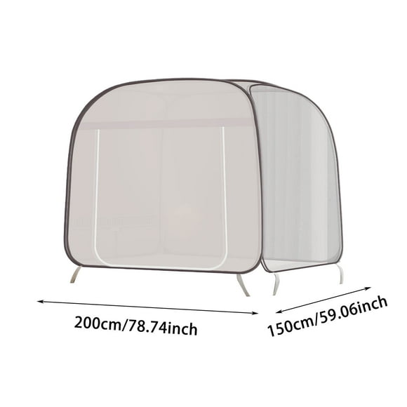 Rideau Curtain1 Filet Pratique pour Chambre à Coucher Usage Intérieur Extérieur avec Lit Pliable et Porte à Glissière Idéal pour les Voyages et le Camping