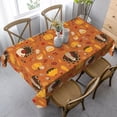 thumbnail image 4 of Thanksgiving Turkey Tablecloths Polyester Table Cloth for Kitchen Dinning Table Washable Table Cover for Parties Wedding Picnic, 4 of 6