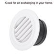thumbnail image 4 of Unique Bargains 4 Inch Removable Screen Grille Cover Slanted Louver Round Air Vent 2 Pack, 4 of 5