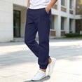 thumbnail image 5 of Bixock Toddler Boys Sweatpants Elastic Waist Jogger Pants Kids Solid Color Side Pocket Loose Breathable Campus Casual Daily Outer Wear Size 9-10Years, 5 of 6