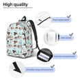 thumbnail image 4 of Honeii Cute Pug Dogs Print Canvas College Laptop Backpack, Durable Rucksack Travel Notebook Bag School Backpack Book Bag for Men Women-Medium, 4 of 7