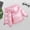 Pink, variant on Godderr 9M-7Y Girls Boys Non-washable Down Coats Thicked Winter Jackets Solid Color Hooded Outwears with Buttons for Toddler Kids Baby