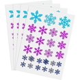 thumbnail image 4 of liangnv 108 piezas de decoraciones navideñas para ventanas, pegatinas estáticas de copos de nieve, pegatinas reutilizables, 4 of 5