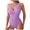 Purple, variant on Women's Swimsuit Bikini Tight Strappy Backless Polyester Beach Vacation Pool Party, Hot Pink M