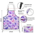 thumbnail image 3 of Purple Butterfly Lavender Pattern Apron-Garden Aprons for Women with Pockets-Cotton Linen Waterproof Kitchen Cooking Gardening Aprons Adjustable for Kitchen,Cooking,BBQ and Salon 33x27 Inch, 3 of 7