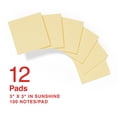 thumbnail image 2 of Staples Ultra Sticky Notes 3" x 3" Sunshine Collection 100 Sheets/Pad 12 Pads/Pack (ST62887), 2 of 5