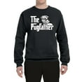 thumbnail image 2 of Wild Bobby,The Pugfather Funny Godfather Movie Logo Pug Parody, Father's Day, Unisex Crewneck Graphic Sweatshirt, Black, Small, 2 of 3