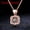 Rose Gold G, variant on Gecau Heart Necklace Pendant with Crystals Jewelry Gifts For Women Silver