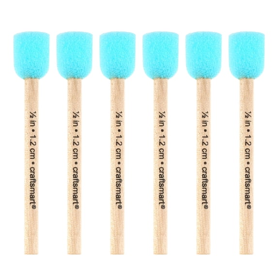 Craft Smart 1/2" Foam Stippler Set, 6 Pack
