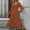 Orange, variant on Gspmoly Summer Dresses for Women 2025, Women'S New V-Neck Solid Color Wool Ball Dress with Lantern Sleeves Long Sleeves Waist Pleated Long Skirt Wedding Dresses for Women Summer Savings Clearance