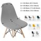 thumbnail image 3 of Funda de asiento estampada de colores sólidos para SILLA, cubierta sin brazos para banquete, hogar, Hotel, 1 pieza, 3 of 4