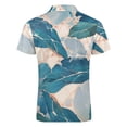 thumbnail image 5 of Marble Texture Men Zipper T-shirt Summer Casual Short Sleeve T-shirt Top, 5 of 7