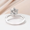 thumbnail image 2 of Oryn Jewelry 2 Ct Round Cut Moissanite Rings – 14K White Gold Plated Bands – Hidden Halo Engagement Jewelry – Valentine Gift Proposal Bands for Women, 2 of 6
