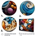 thumbnail image 3 of Designart "Vibrant Illusions Opt Art painting I" Modern Floater Framed Canvas Wall Art, 3 of 7