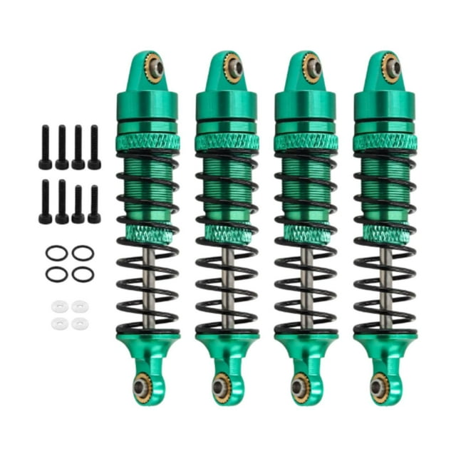 4 piezas de amortiguadores para coche RC, accesorio de repuesto para modelo de vehículo RC resistente, piezas de actualización para modelo de coche RC Verde