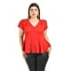 thumbnail image 1 of Blusa manga con detalle Roman Fashion /Tallas Extras, 12351 (Rojo) rojo 38, 1 of 6
