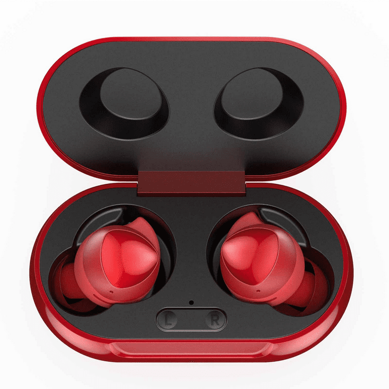 UrbanX Street Buds Plus True Bluetooth Wireless Earbuds For P40 lite 5G  With Active Noise Cancelling (Charging Case Included) Red