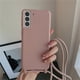 thumbnail image 1 of Funda de teléfono con correa de cuerda cruzada, carcasa de silicona suave para Samsung S23 Ultra S22 Note 20 S21 Plus S20 FE A73 A53 A72 QYM unisex, 1 of 2