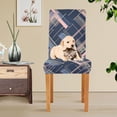 thumbnail image 4 of Yayeee 2 Pack Dining Chair Covers Stretch Parson Chairs Slipcovers Seat Protector, Black Stripes, 4 of 6