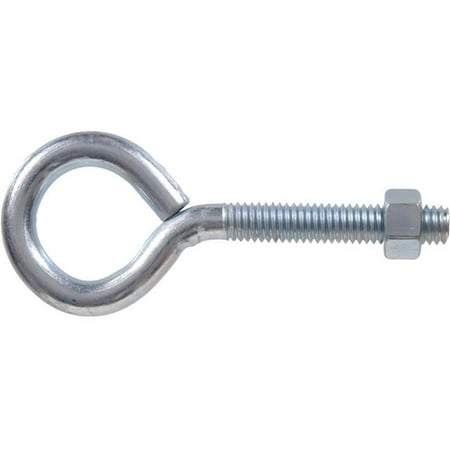 

Hillman Group 320736 Flagged - Eye Bolt With Hex Nut 0.375 - 16 x 4 in. - Pack of 10