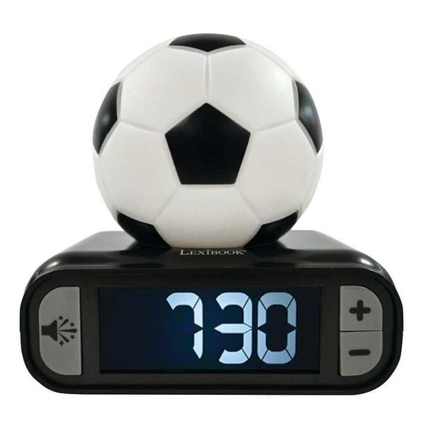 Lexibook Despertador Digital con Luz Nocturna 3D de Fútbol y Efectos de Sonido - RL800FO