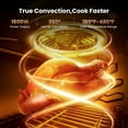 thumbnail image 5 of 26QT Air Fryer Oven,Oil-Less Digital Touchscreen Toaster Oven with 10-in-1 Multi Function&Custom Mode, Visible Window , 1800W,Black, 5 of 9