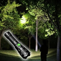 LED Rechargeable Flashlight | M77 Chip Ultra Bright 100,000 Lumens | 4 Modes | Zoomable Far Beam | IPX45 Waterproof | Aluminum Alloy | USB Charging | 1 Pack | 800 Size | Emergency Outdoor Use