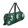 thumbnail image 3 of Fotbe Gingerbread Snowman Cookies Pattern Foldable Sports Gym Bag with Wet Dry Pocket, Ultralight Travel Bag, Large Capacity Duffel Bag, Splash Proof Carry on Bag, Overnight Bag, Weekender Bag, 3 of 8