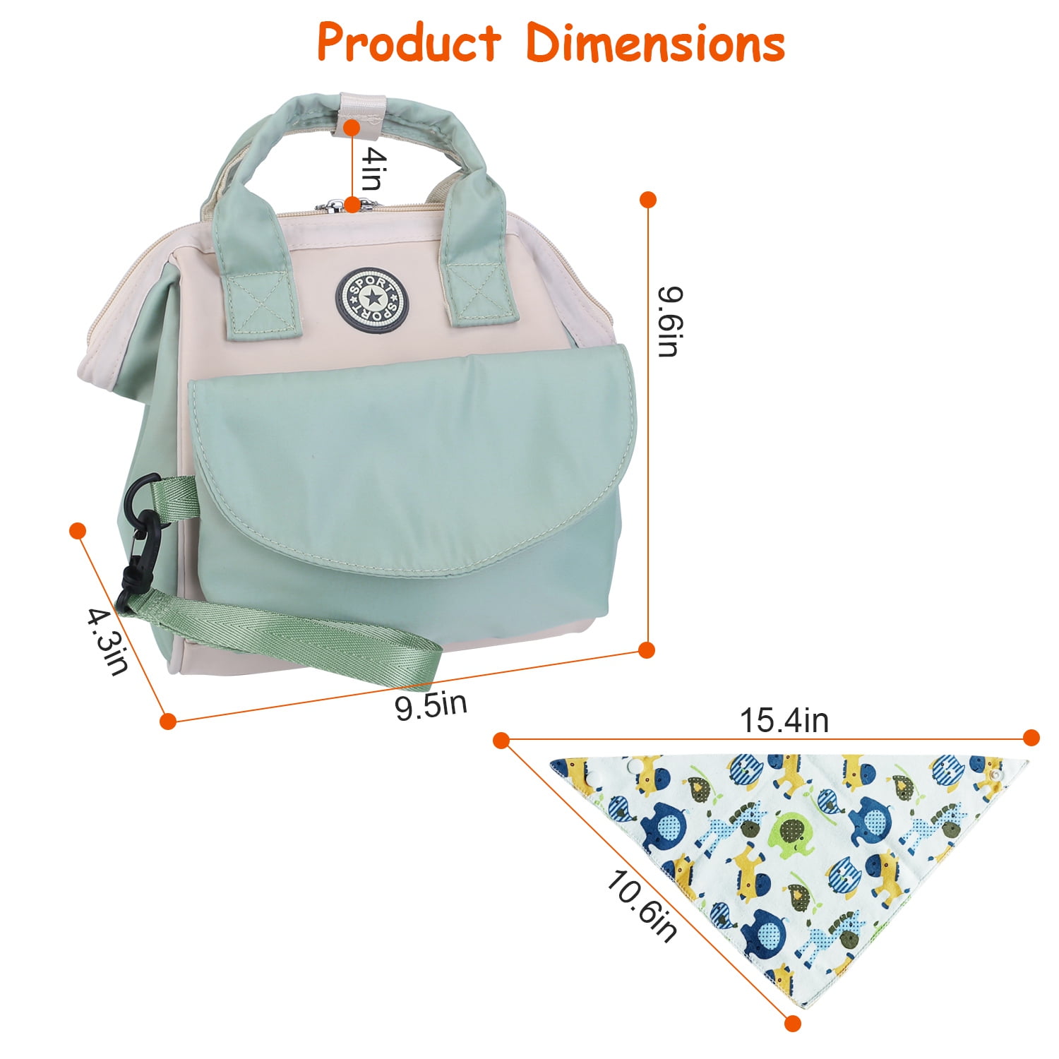 Babyluv Diaper Bag Baby Travel Essentials Baby Carrier with 6 Pockets, Pockets Commute Bag for Mom
